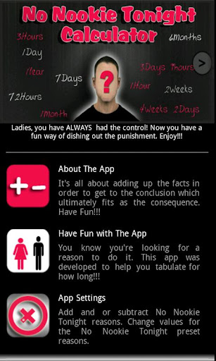 No Nookie Tonight Calculator