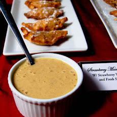 Strawberry Mascarpone Dumplings with Strawberry Whiskey Sabayon