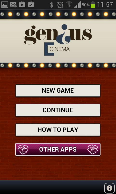 Android application Genius Cinema Quiz screenshort