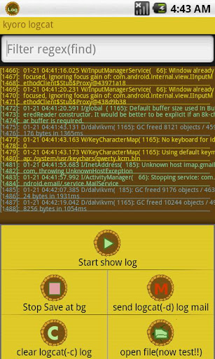 Kyoro Logcat regular starting