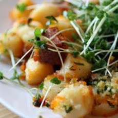 Crispy Broiled Scallops and Chorizo