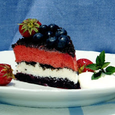 Red, White, and Blue Ice Cream Cake
