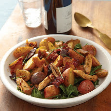 Roasted Baby Potatoes with Cracklings and Chives
