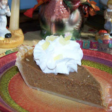 Pumpkin Pie With Ginger Topped Whipped Cream