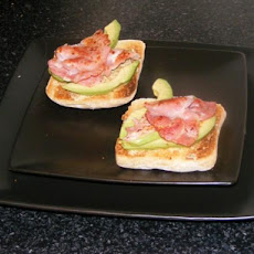 Avocado and Lime With Bacon on Toast