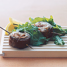 Beef Pinwheels with Arugula Salad