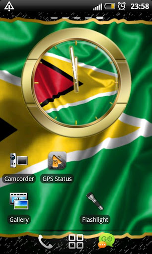 Guyana flag clocks