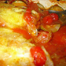 Cherry Tomato and Zucchini Bake