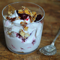 Cherry Brown Sugar Fool with Honey Almonds