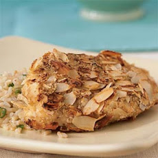 Almond-Crusted Chicken with Scallion Rice