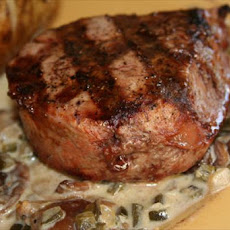 Charred Beef Medallions With Poblano Margarita Sauce
