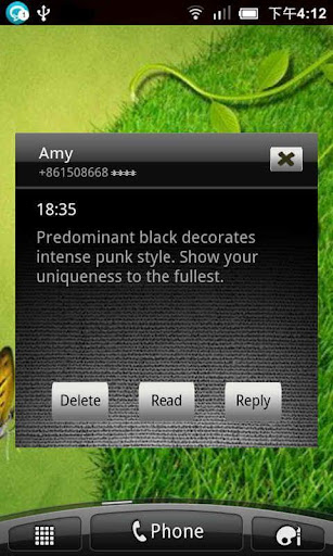 Wali SMS Theme: Black Punk