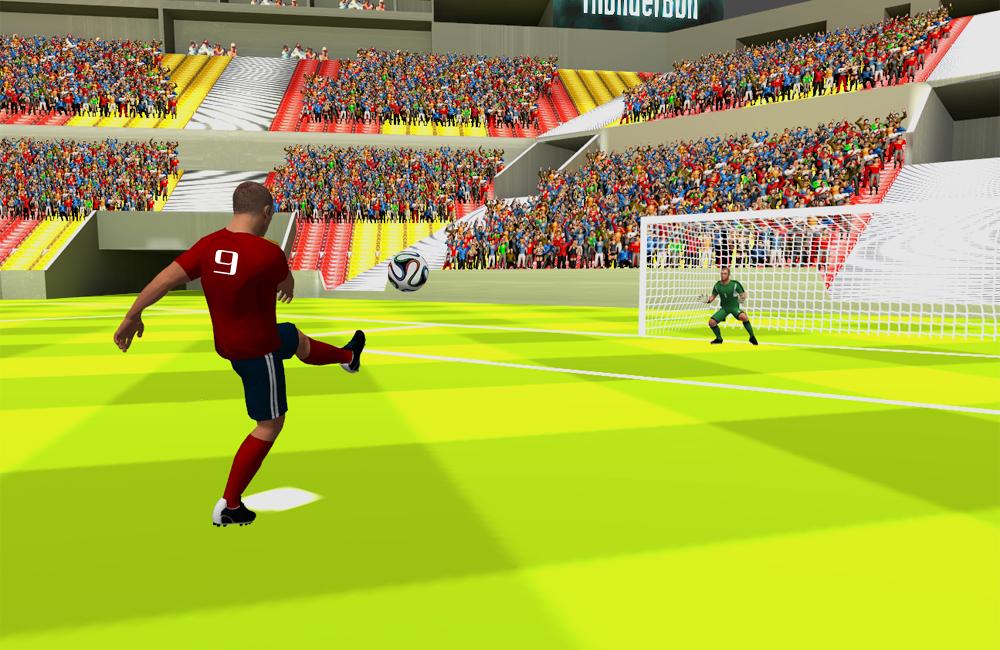 Android application football freekick 3D screenshort