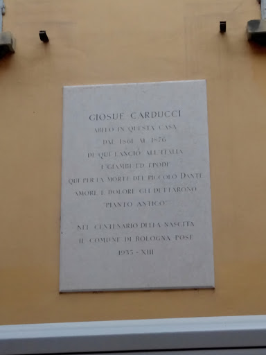 Targa In Memoria di Carducci