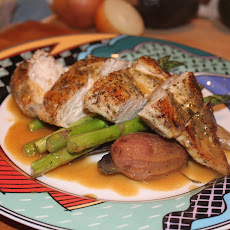 Herbed Chicken with Roasted Asparagus and Fingerlings
