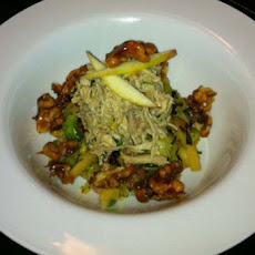Apple-Brussels Sprouts Salad with Chicken Rillette
