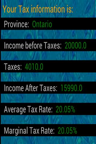 Canada Income Tax Calculator