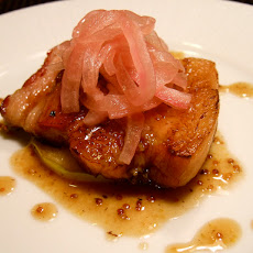 Braised Berkshire Bacon with Pickled Onions
