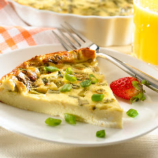 Crustless Quiche With Goat Cheese & Scallions