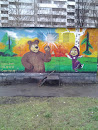 Граффити Маша И Медведь