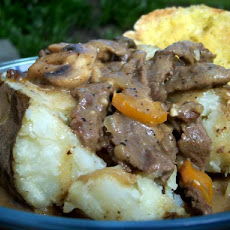 Steak and Mushroom Baked Potato Topping