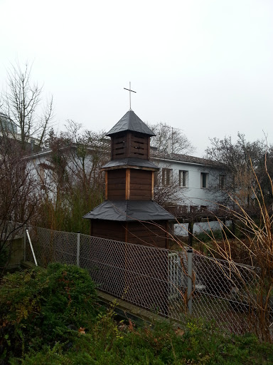 Miniature Church Tower with Steel Holy Cross