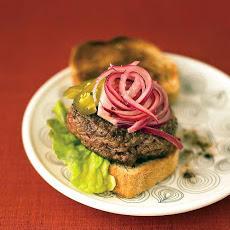 Burgers with Lime and Red-Onion Relish
