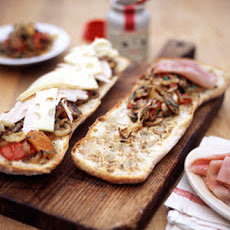 Roasted Vegetable, Ham, and Turkey Melts
