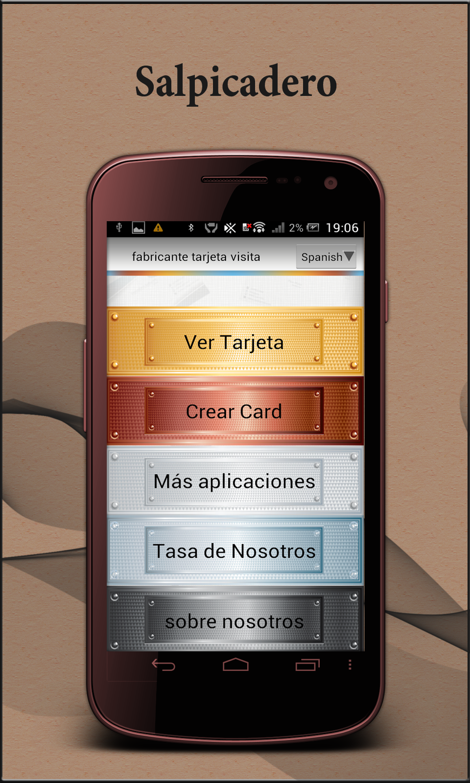 Android application Visiting Card Organizer Pro screenshort