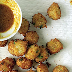 Crab Hush Puppies with Curried Honey-Mustard Sauce