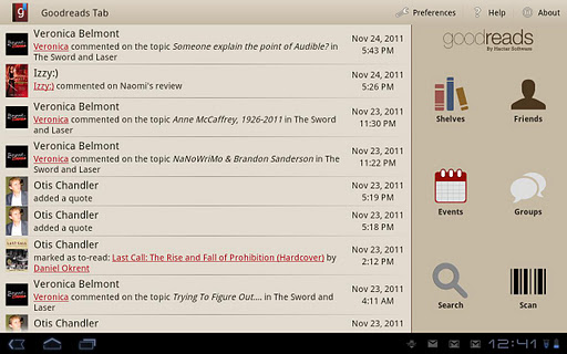 Goodreads Tab