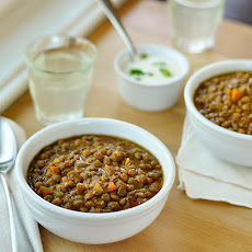 Lentil Soup with Lemon Yogurt Cream