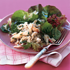 Lemony Crab Salad with Baby Greens