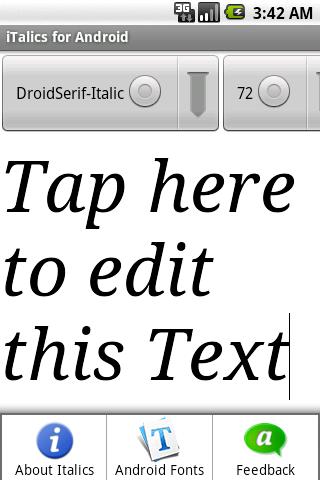 iTalics: Type Android Fonts HD