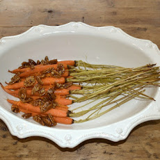 Roasted Carrots with Fleur de Sel Maple Candied Pecans and Orange Zest