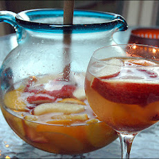 White Sangria With Peaches and Grand Marnier