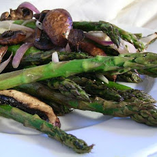 Roasted Asparagus, Mushrooms and Onions