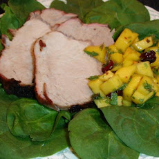 Roasted Pork Tenderloin With Minted Mango Relish
