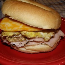 Awesome Breakfast Bagel Sandwich