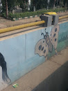 Butterfly Mural on Marathalli Bridge 