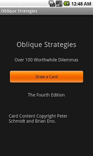 Deprecated-Oblique Strategies