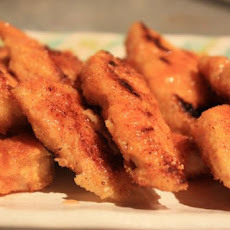 Boneless Buffalo Wings With Ranch Dressing and Vegetables