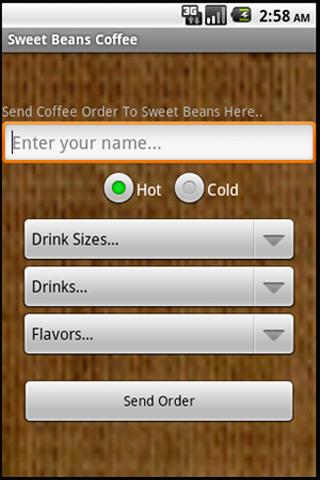 Sweet Beans Coffee Orders