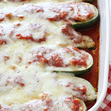 Sausage Stuffed Zucchini Boats
