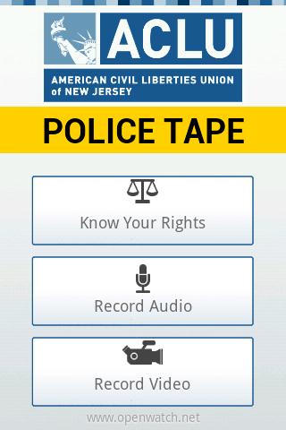 ACLU-NJ Police Tape