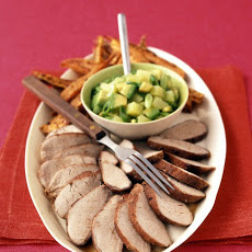Caribbean Pork with Avocado-Pineapple Salsa