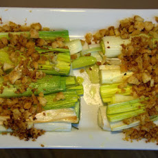 Roasted Leeks with Grapefruit Breadcrumbs