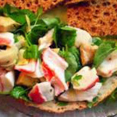 Crab Salad and Buttermilk Caesar Dressing