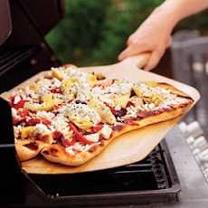 Greek Pizza with Chicken and Artichokes