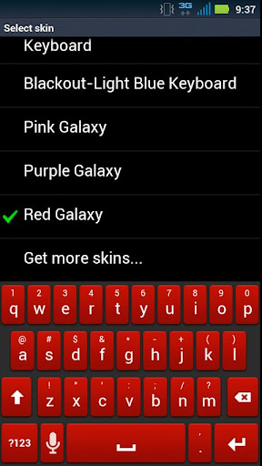 Red Galaxy Keyboard Skin